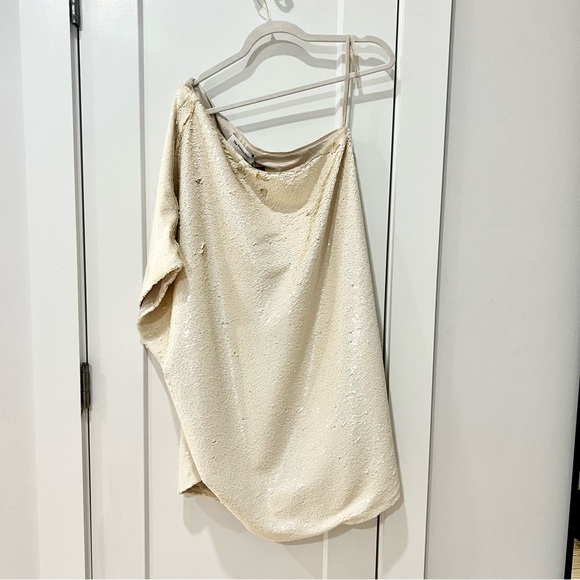 The Frankie Shop Gloria Sequins One Shoulder Dress Size Medium NWT - Picture 3 of 4